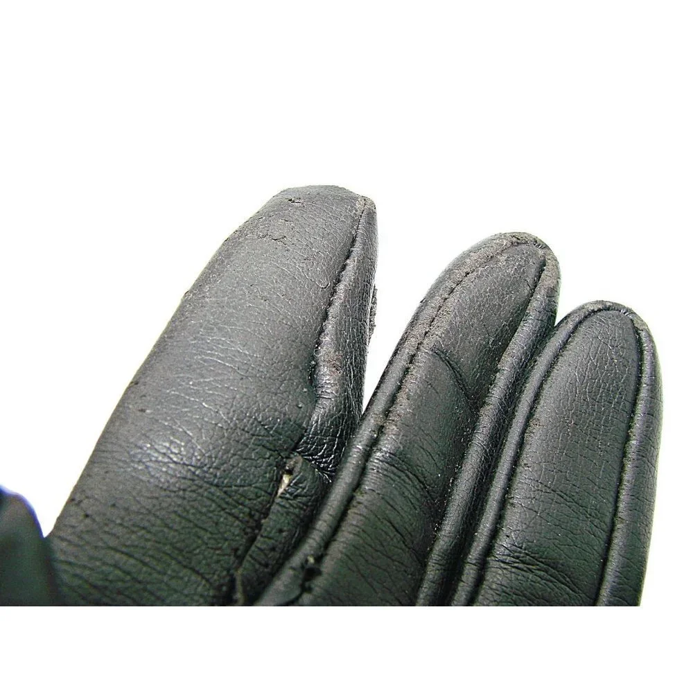 Vintage Womens Black Rabbit Fur Rayon Partial Lining Fashion Gloves Stretch 6-7
